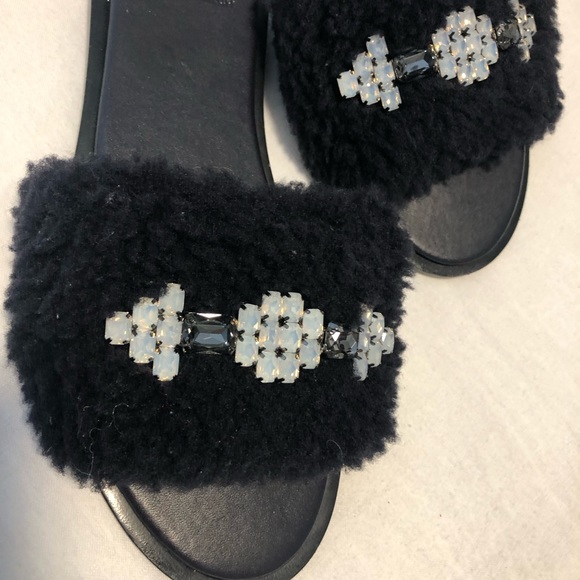 Tory Burch black with stones very nice slipper size 7NEW NEVER WORN - Picture 4 of 7
